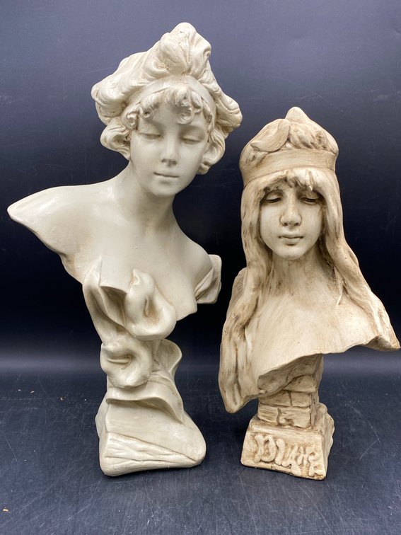 Ceramic Female Bust Duo