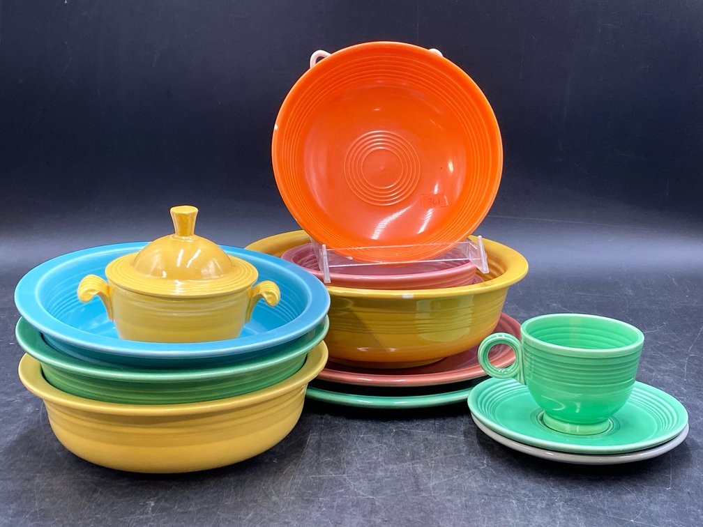 Colorful Homer Laughlin Fiesta Ware Grouping