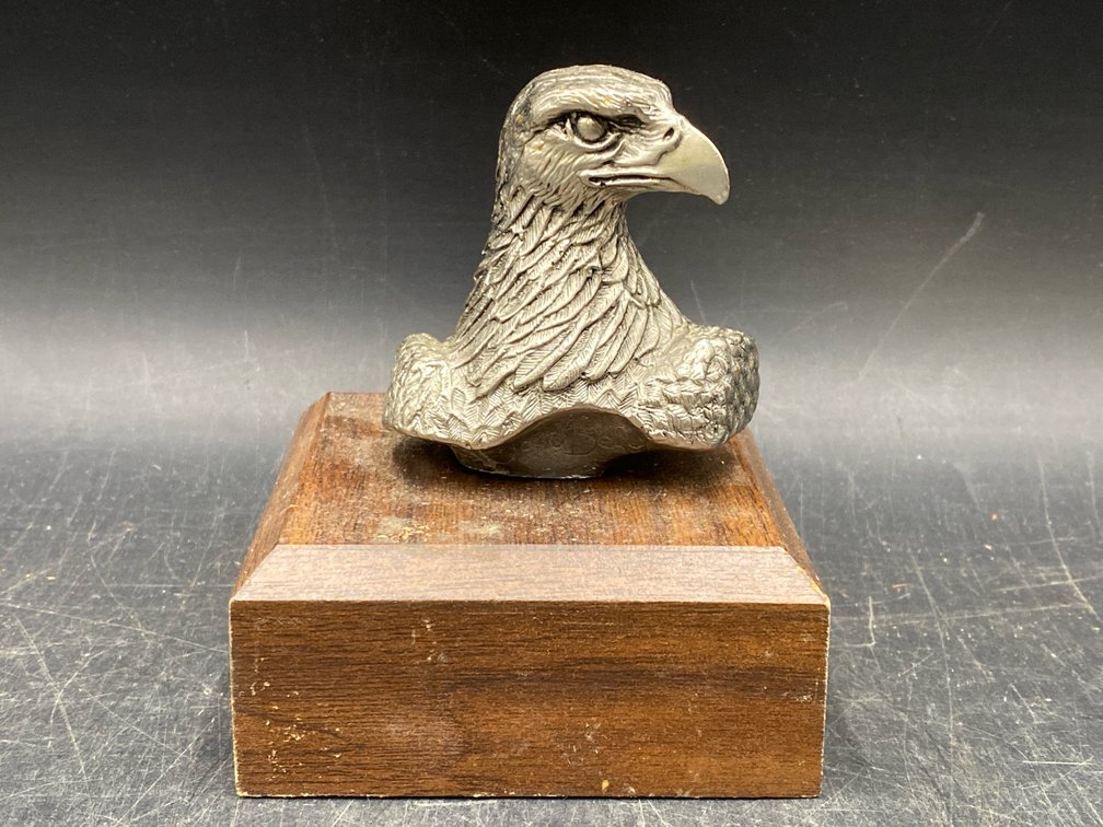 Metal Eagle Head Statuette