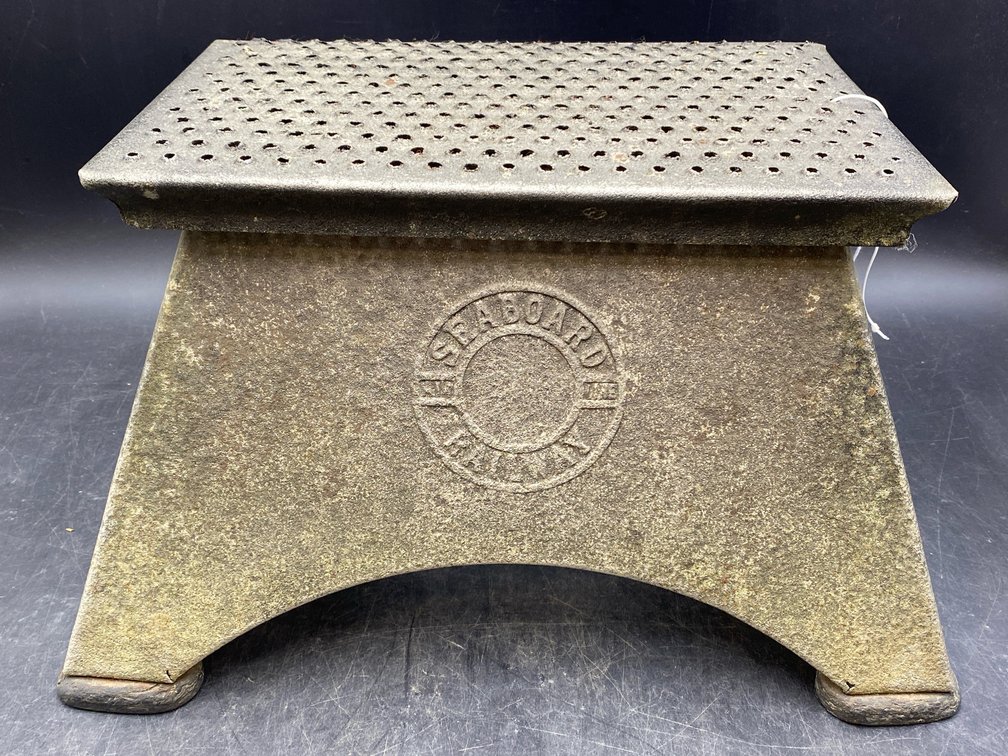 Vintage Seaboard Railroad Metal Step Stool