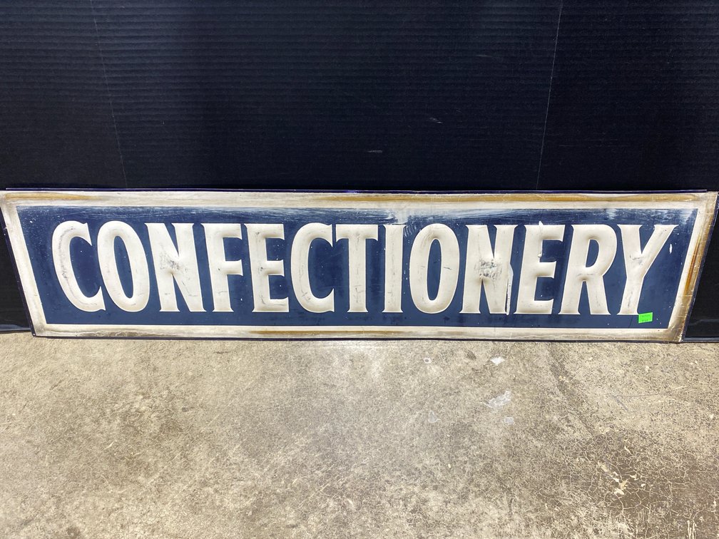 Vintage Metal "Confectionery" Sign