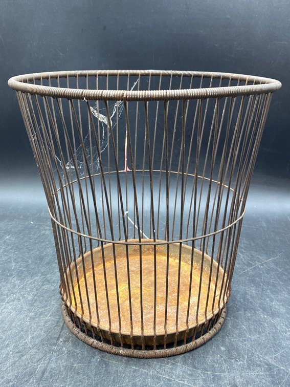 Vintage Wire Wastebasket