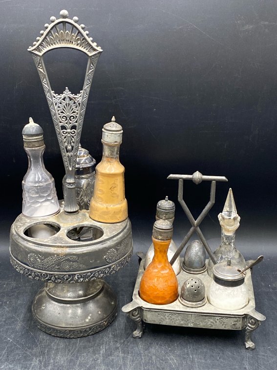 Silver Plated Victorian Condiment Castor Sets
