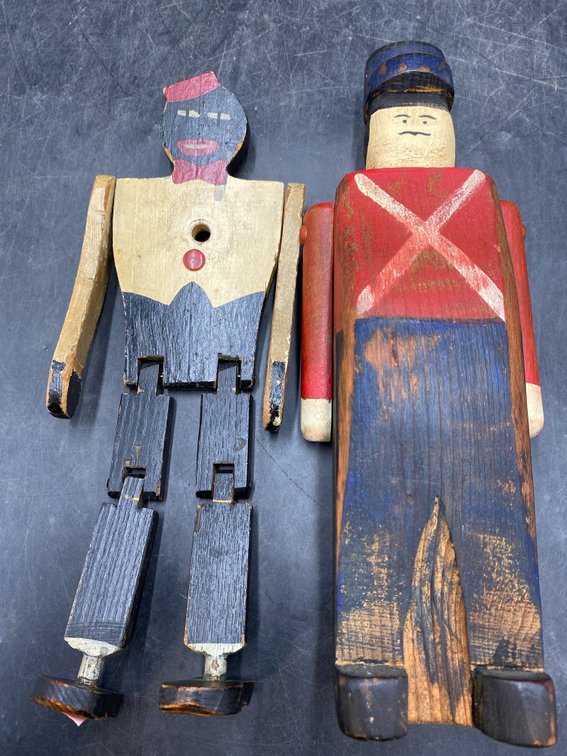 Folk Art Wood Painted Figures