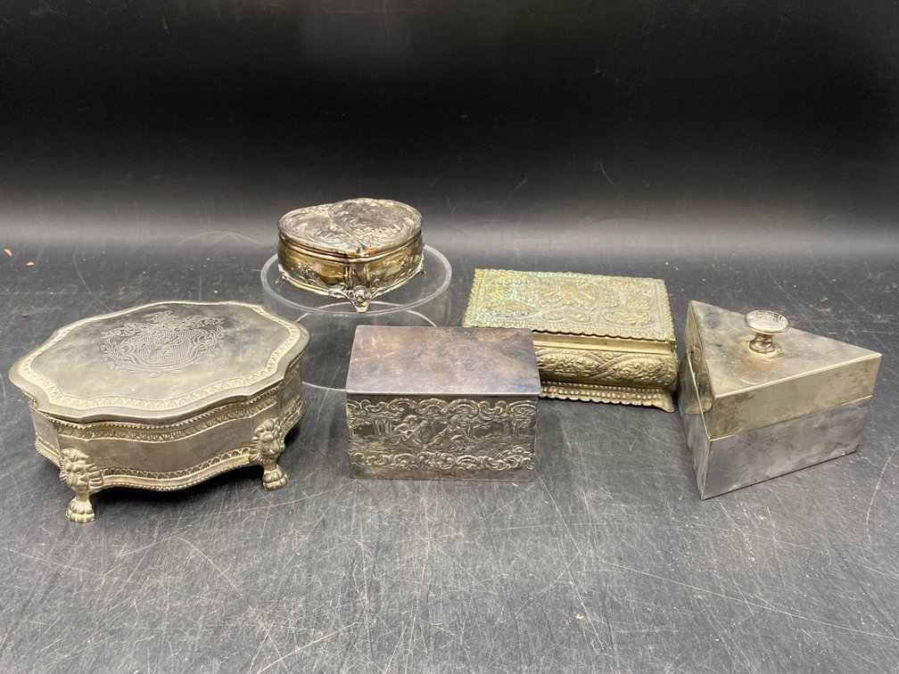 Silverplate & Related Trinket Boxes