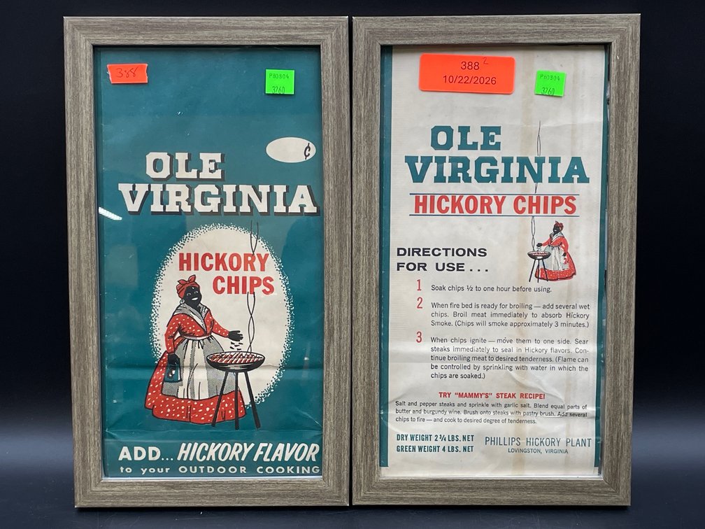 Framed Ole Virginia Hickory Chips Bags