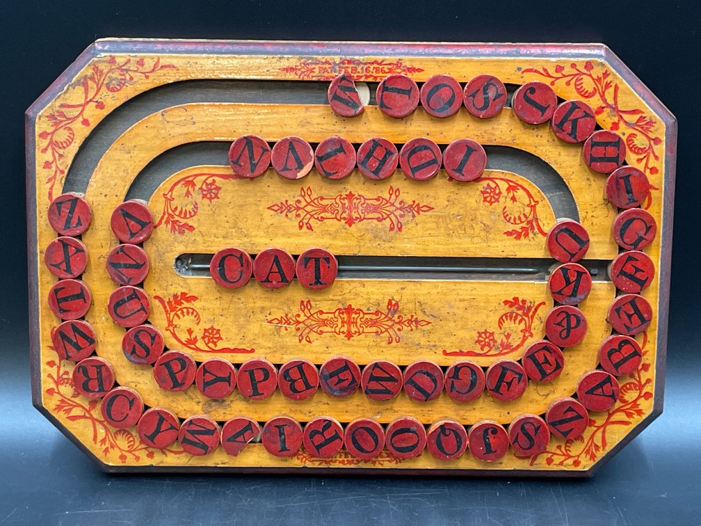 Victorian Style Children's Alphabet Spelling Board