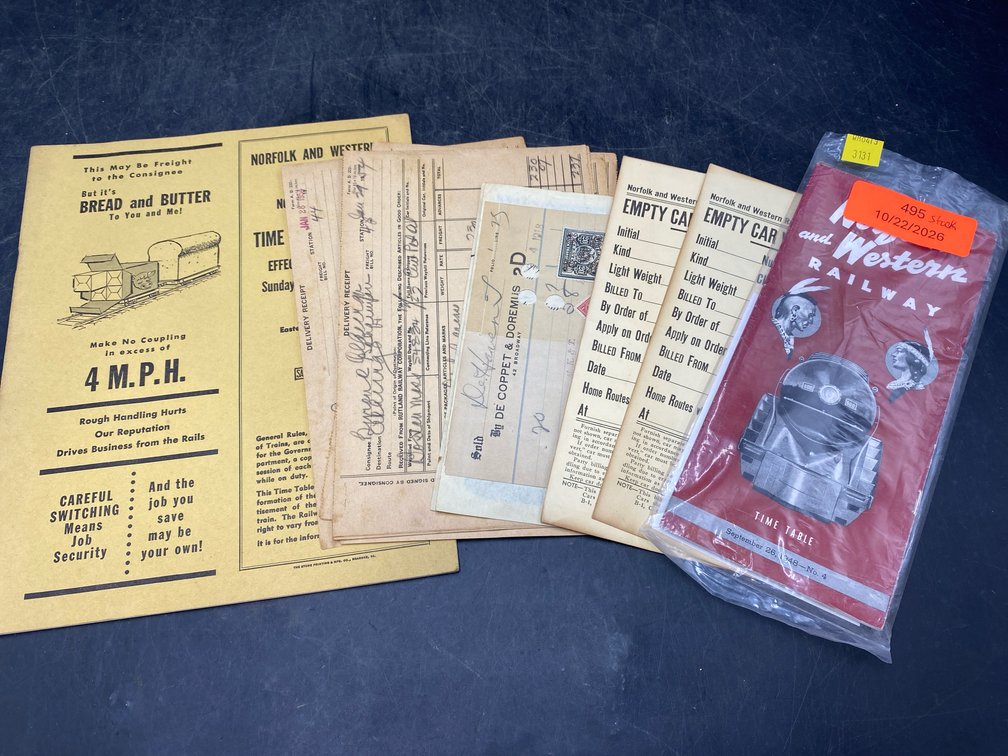 Norfolk & Western Documents & Time Tables
