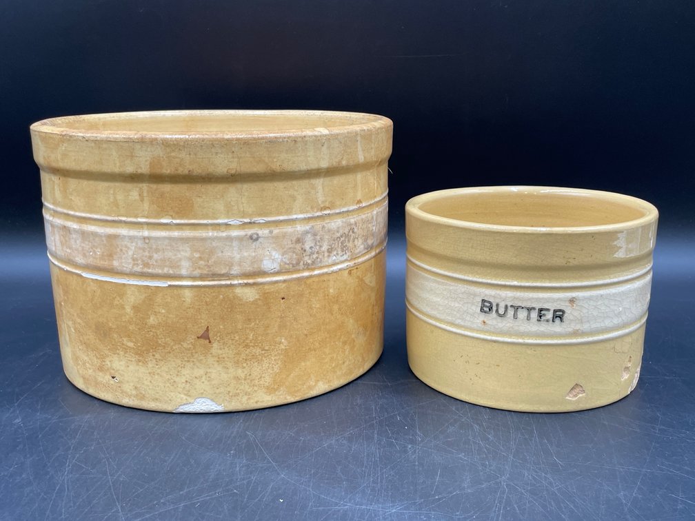 Yellowware Crock Set