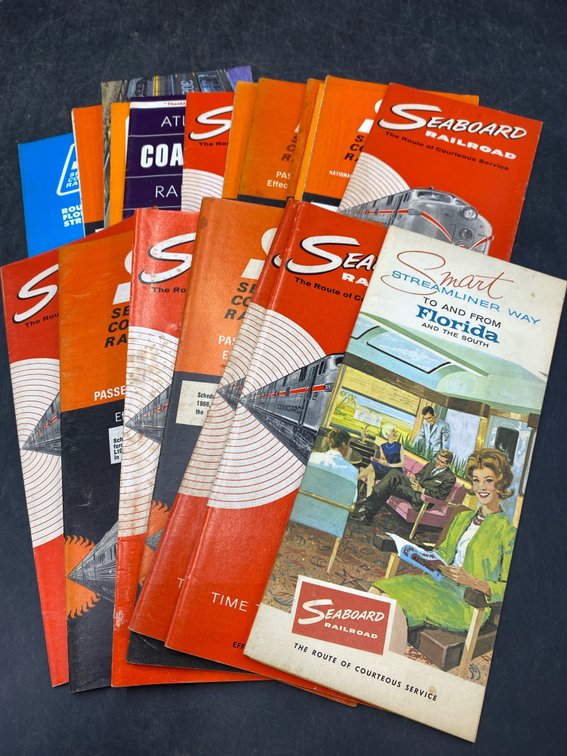 Seaboard RailRoad Time Tables & Brochures