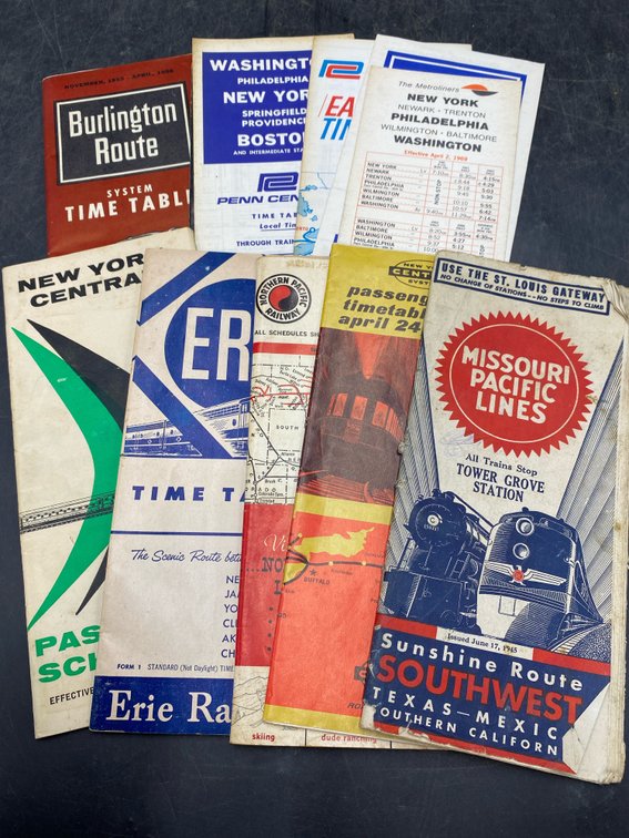 Vintage Railway Passenger TimeTables
