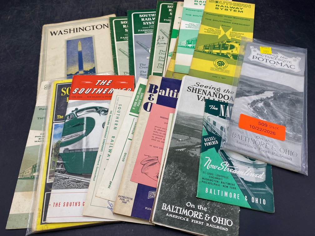 Railway Train Schedule Pamphlets & Related