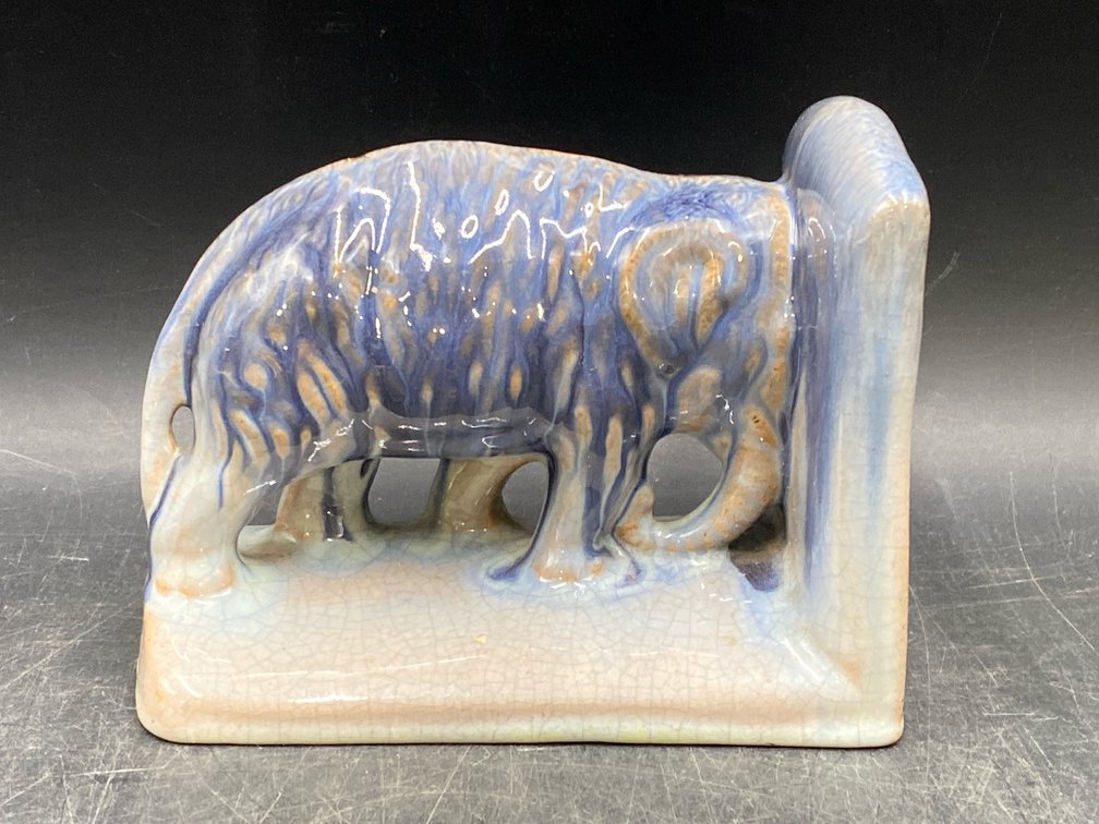 Rookwood Style Art Pottery Elephant Bookend