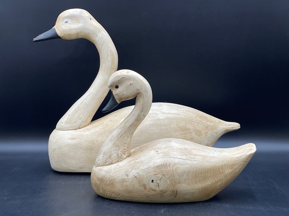 Hand Carved Swan Decoys