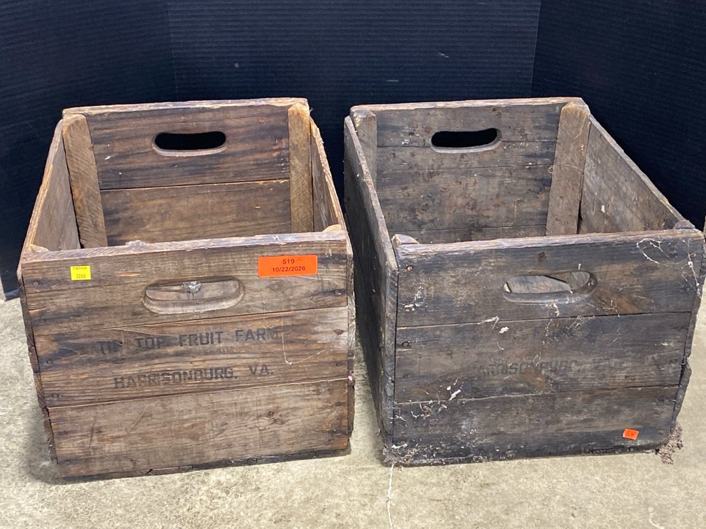Tip Top Fruit Farm Harrisonburg, VA Wooden Crates