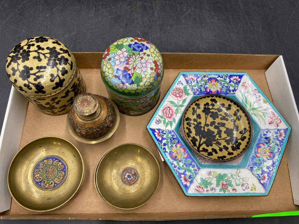 Oriental Enameled  Metal & Related