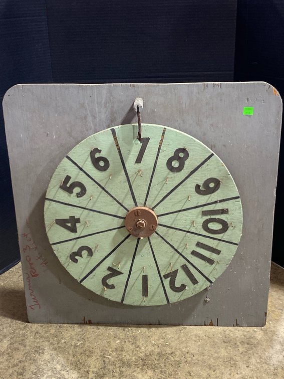 Vintage Wooden Game Spinning Wheel