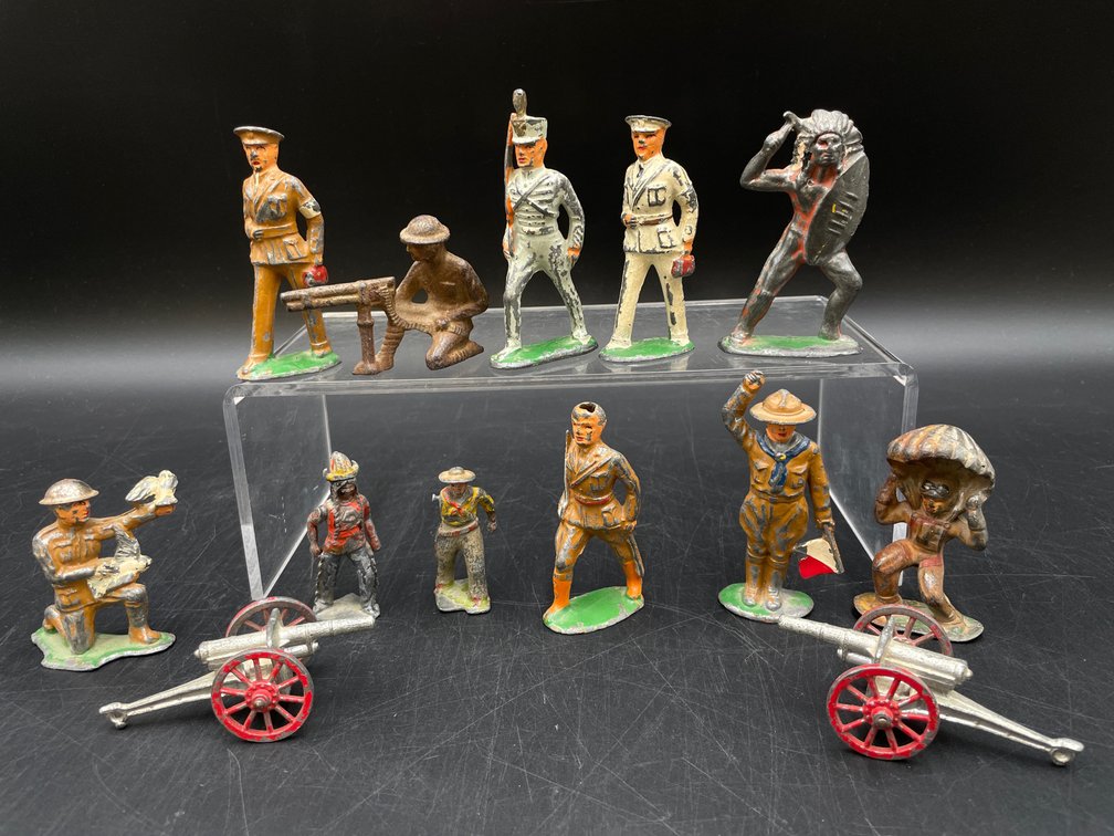 Vintage Metal Toy Soldiers and Related