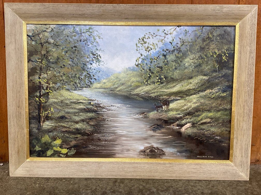 Cycle Van Alstine “Cowpasture River” Oil On Canvas Painting