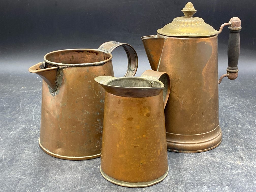 Vintage Copper Pitchers