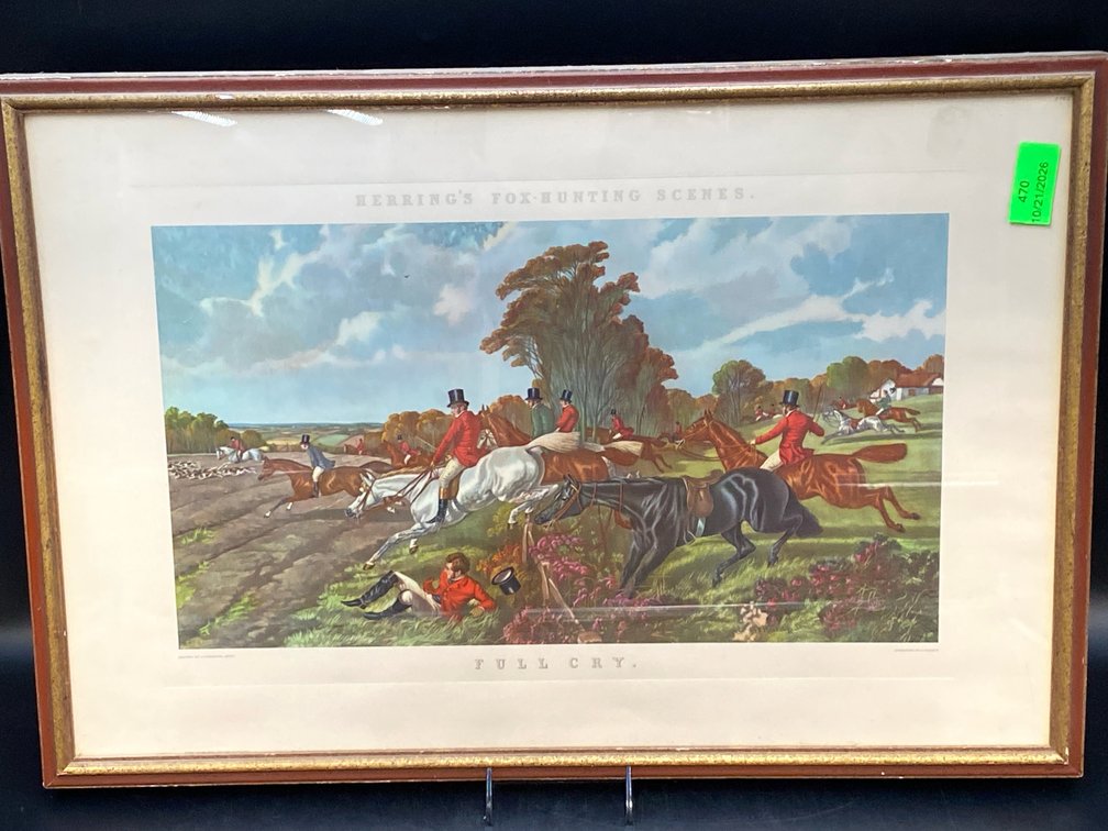 Herring's Fox-Hunting Scenes Framed Lithograph