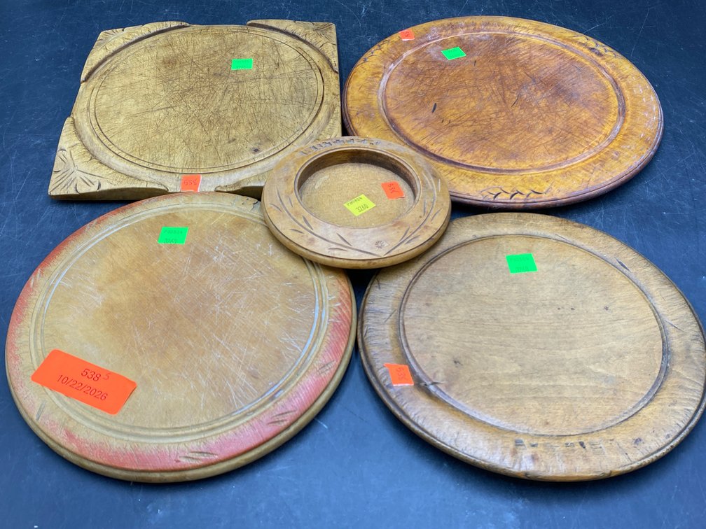 Wood Carved Bread & Butter Boards