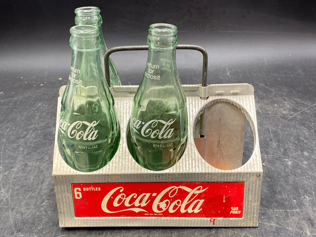 Vintage Coca-Cola Bottle Carrier & Bottles