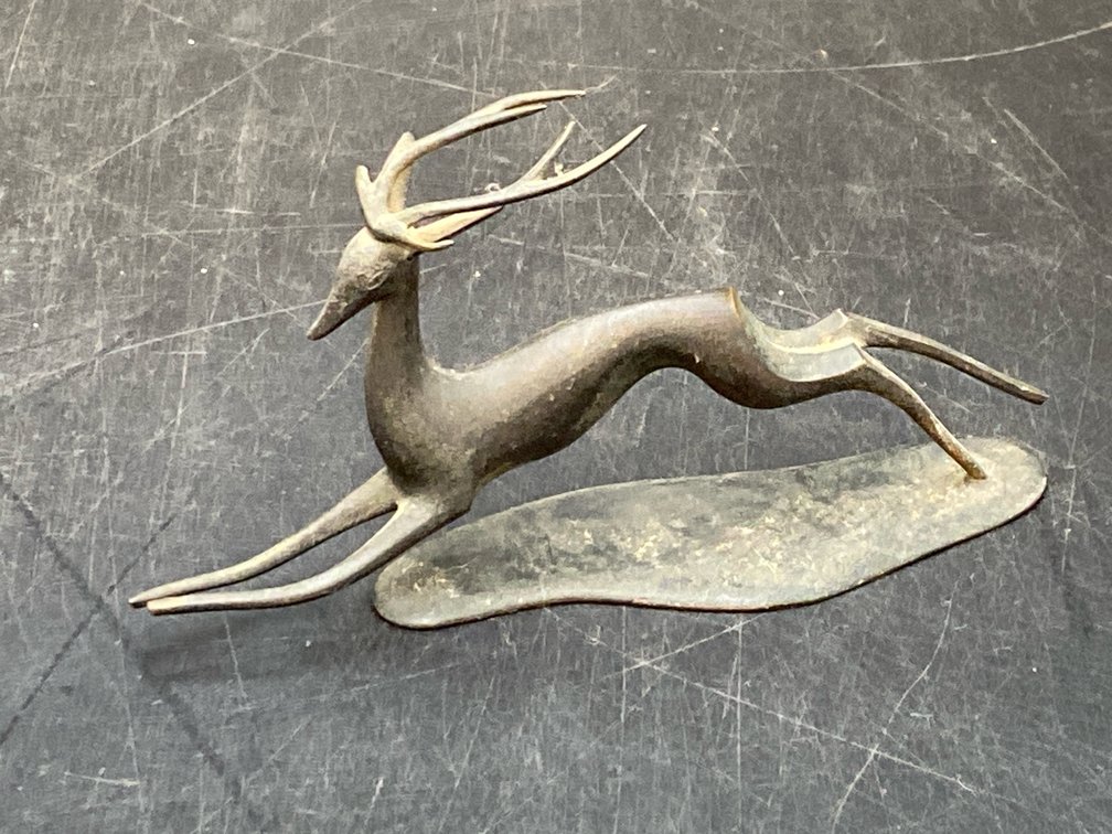 1930's Hagenauer Wien Leaping Stag Deer