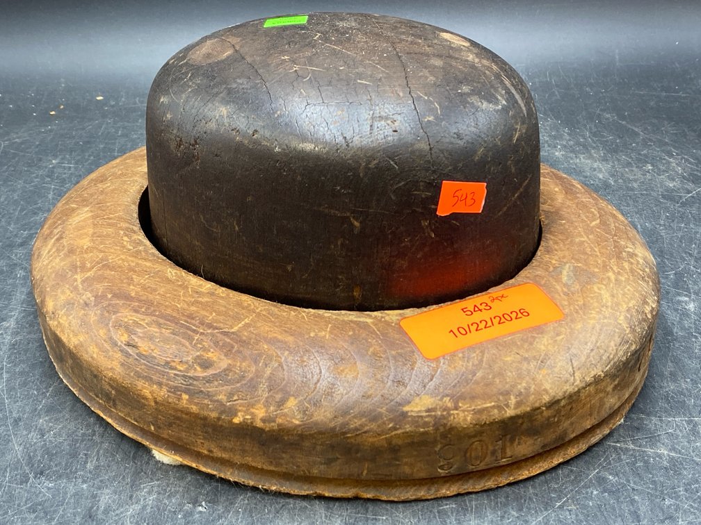 Vintage Solid Wood Hat Block Mold/Form