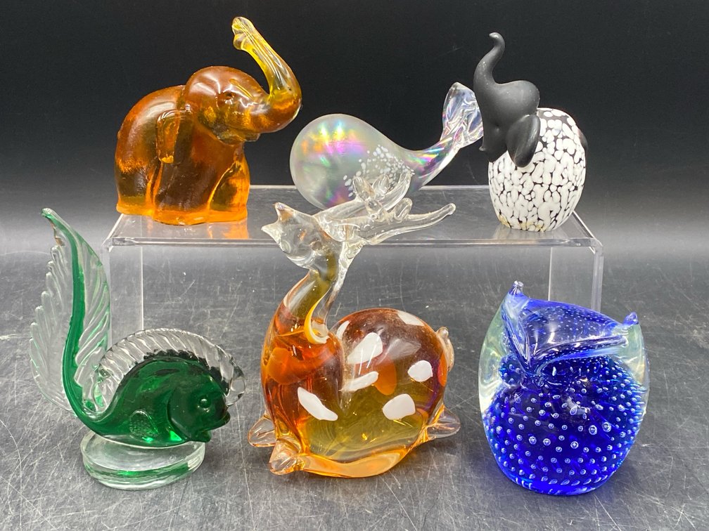 Glass Animal Paperweights