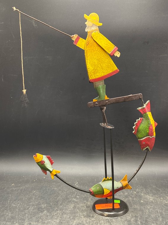 Hand Painted Fisherman Balance Toy