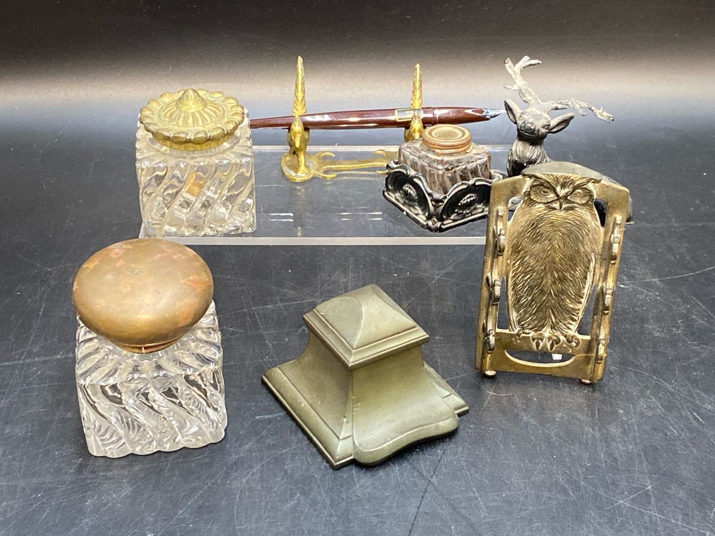 Inkwells & Animal Figure Writing Accessories