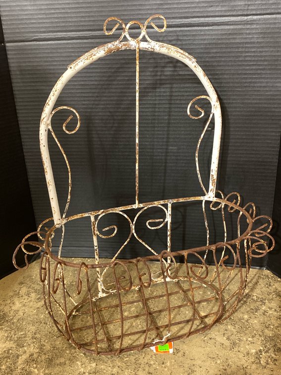 Rustic Wrought Iron Garden Planter