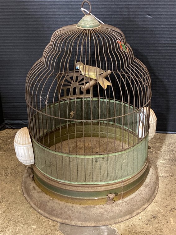 Vintage Metal/Wire Dome Bird Cage
