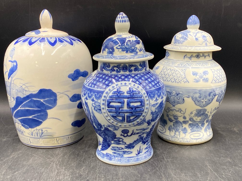 Blue and White Urns
