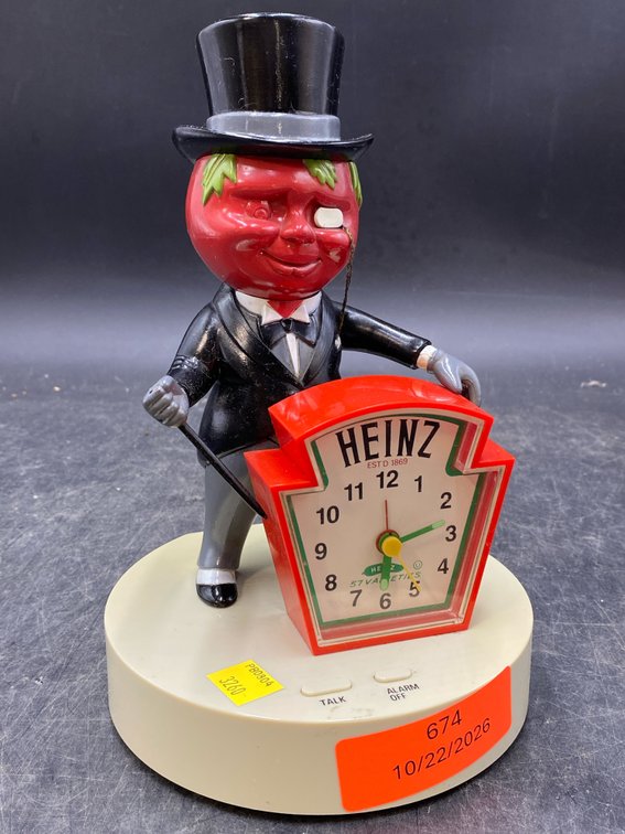 Heinz Mr. Aristocrat Tomato Man Talking Alarm Clock