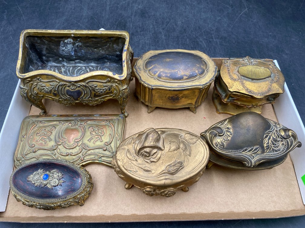 Ornate Golden Trinket Boxes