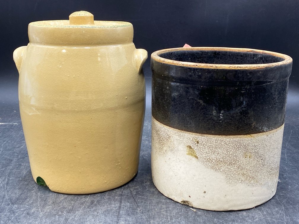 Stoneware Crock & Cookie Jar