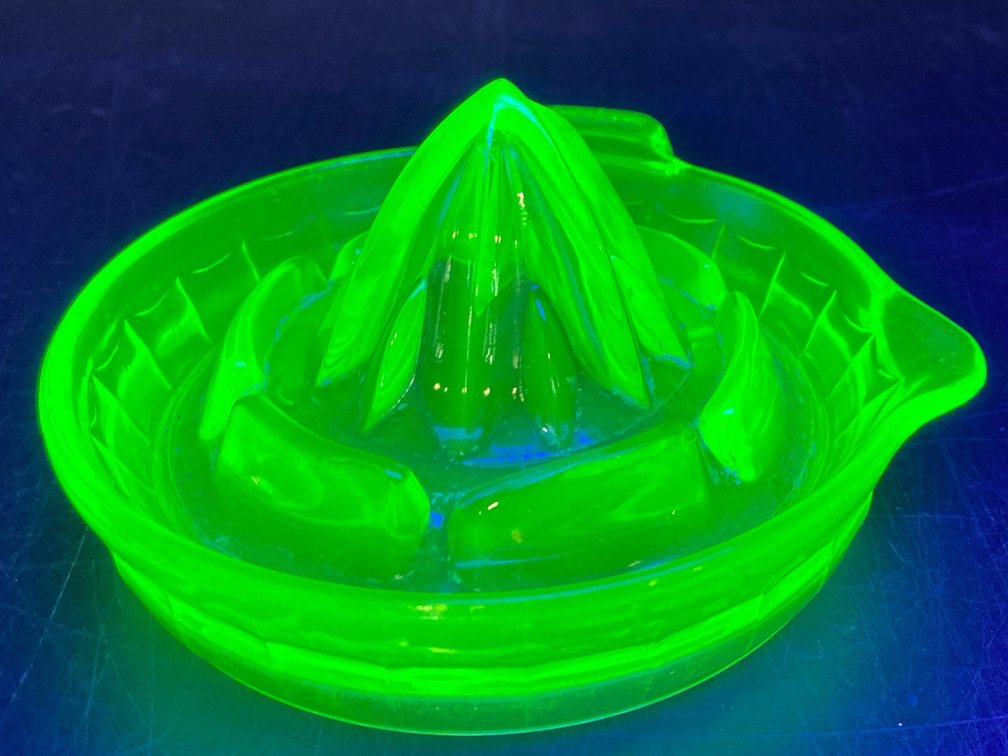 Uranium Glass Citrus Reamer
