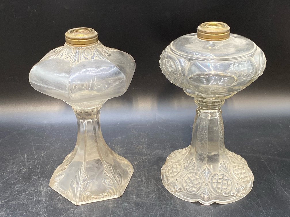 Pressed Glass Oil Lamp Bases