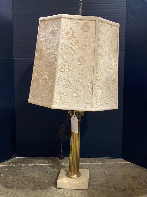 Gilt Roman Column Lamp