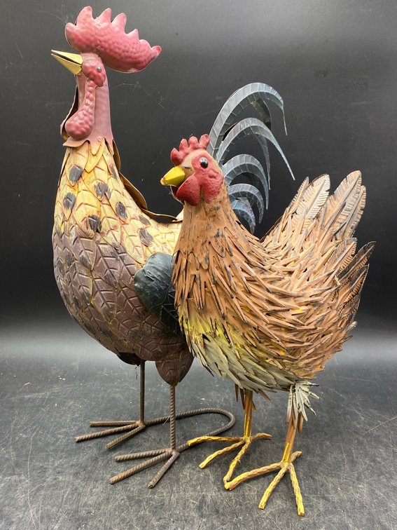 Metal Decorative Roosters