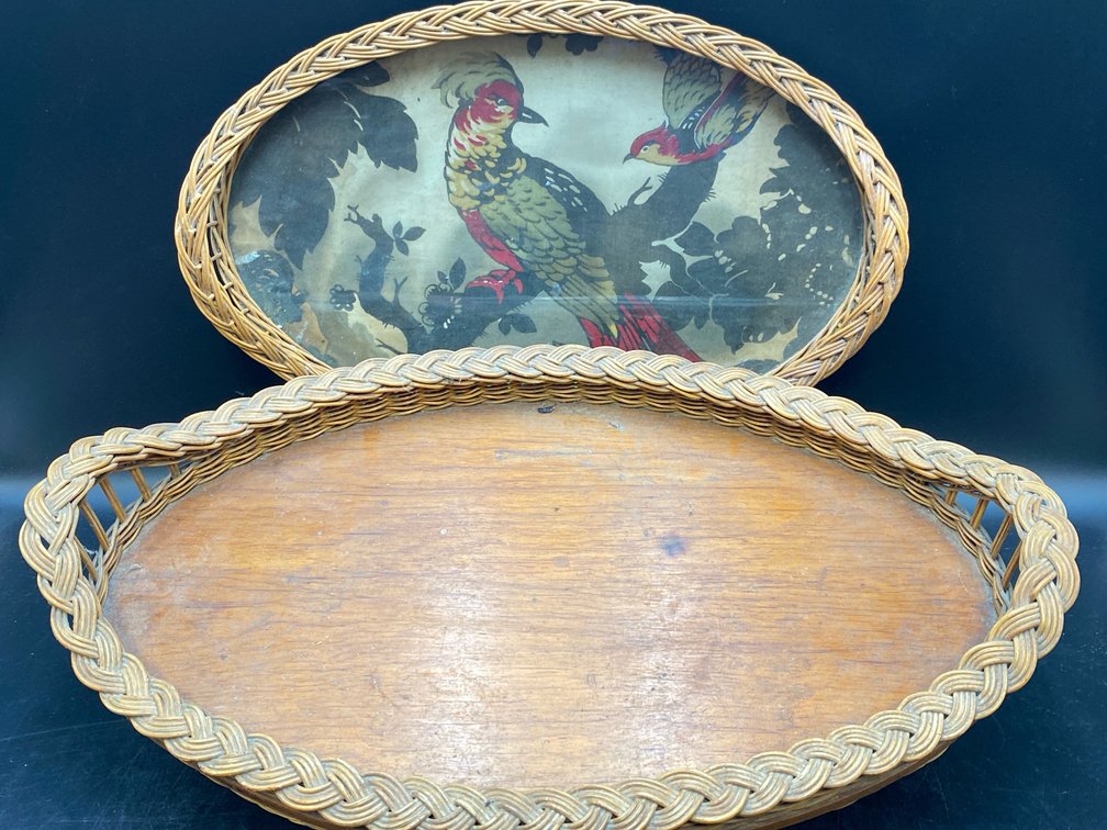 Oval Wicker Serving Trays