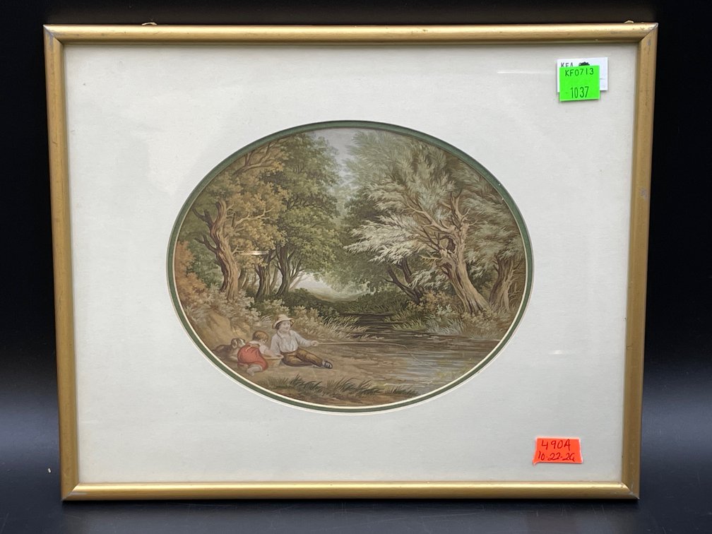 Framed Oval Color Print
