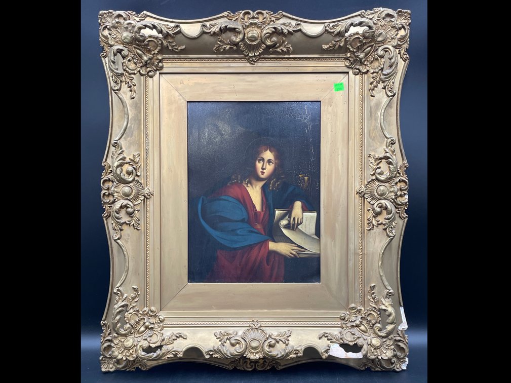 Saint John the Evangelist after Domenico Zampieri Old Master-Style Painting