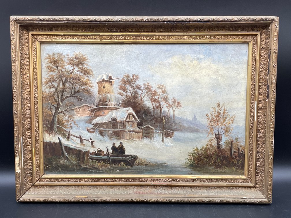 American or European School (Late 19th/Early 20thc) Winter Landscape Painting