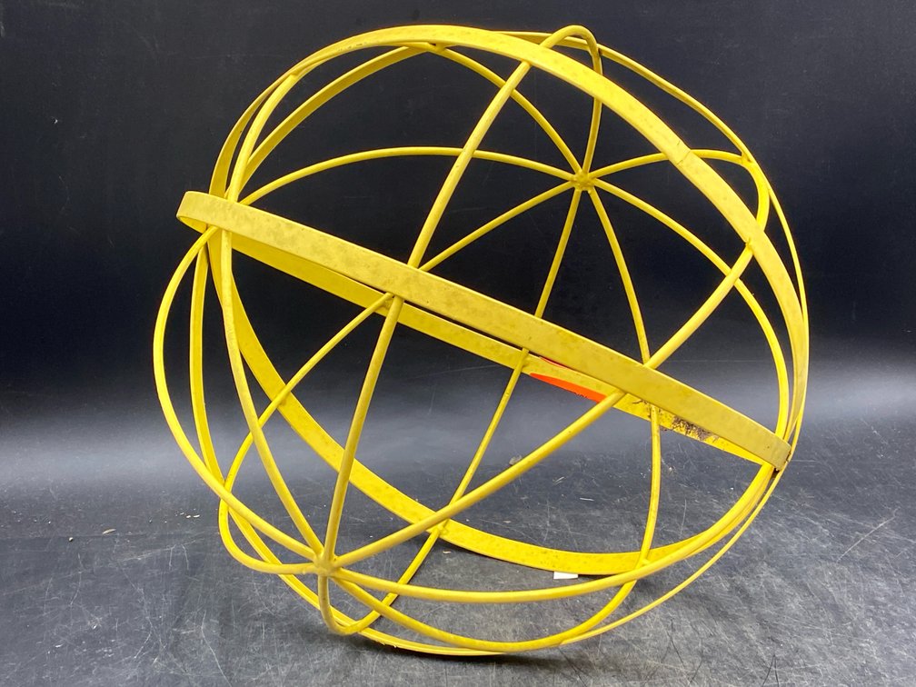 Yellow Metal Decorative Orb