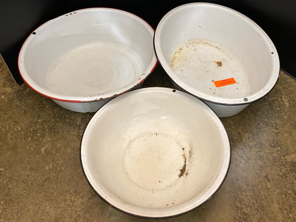 Enamelware Wash Basins