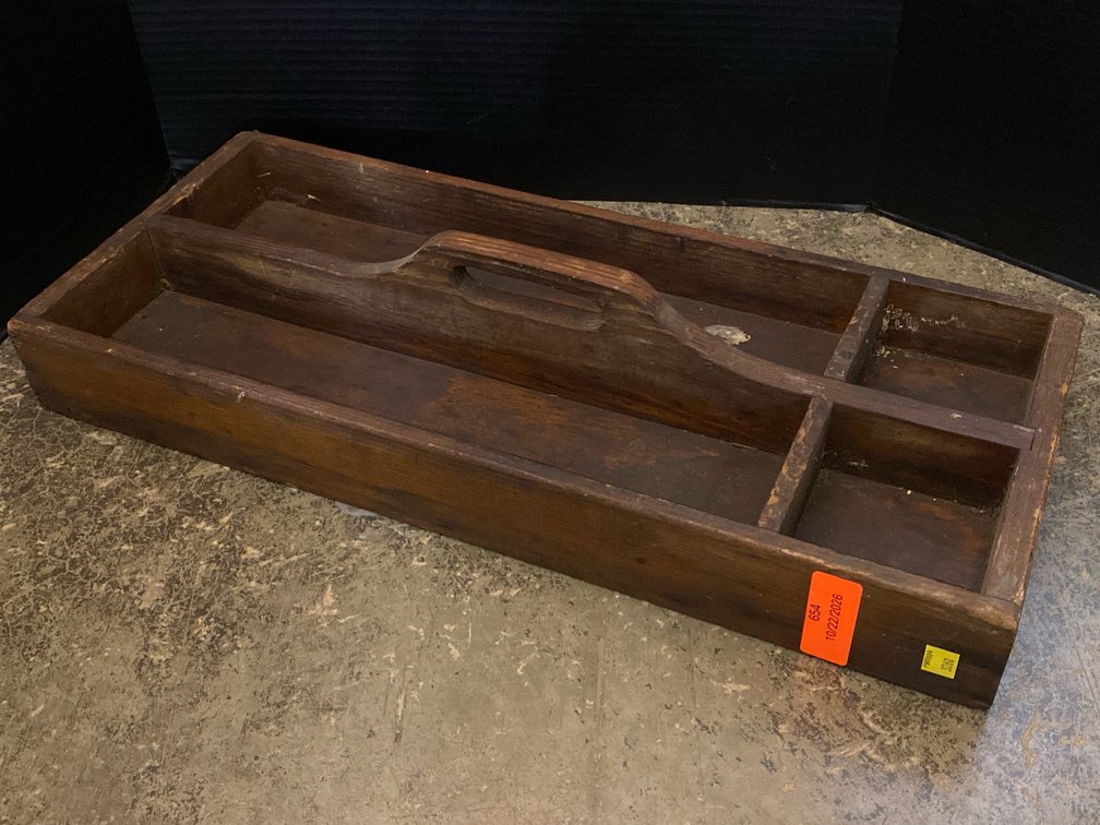 Primitive Wooden Tool Caddy