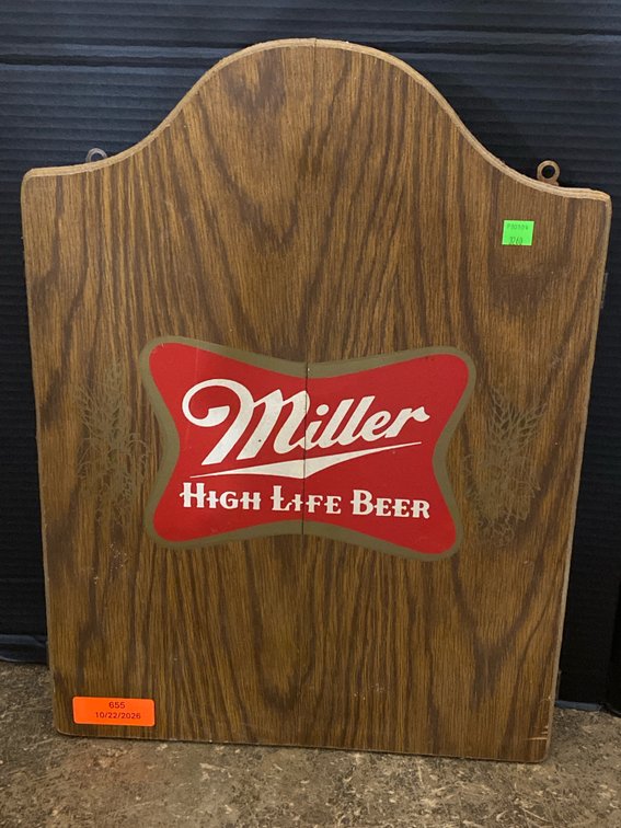 Miller High Life Wood Cased Game Cabinet